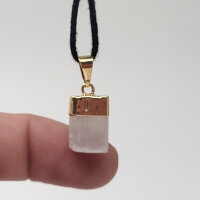 Selenit Anhänger gold plated