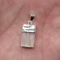 Selenit Anhänger silber plated
