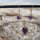 Amethyst Anhänger & Ohrringe als Set gold plated