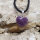 Amethyst Druse Anhänger Herz natur silber mini